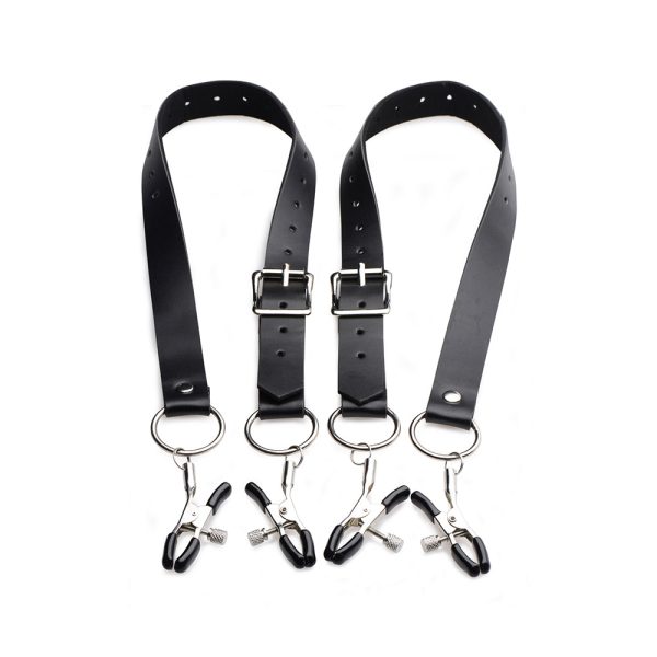 Master Series Spread Labia Spreader Straps With Clamps - Image 2
