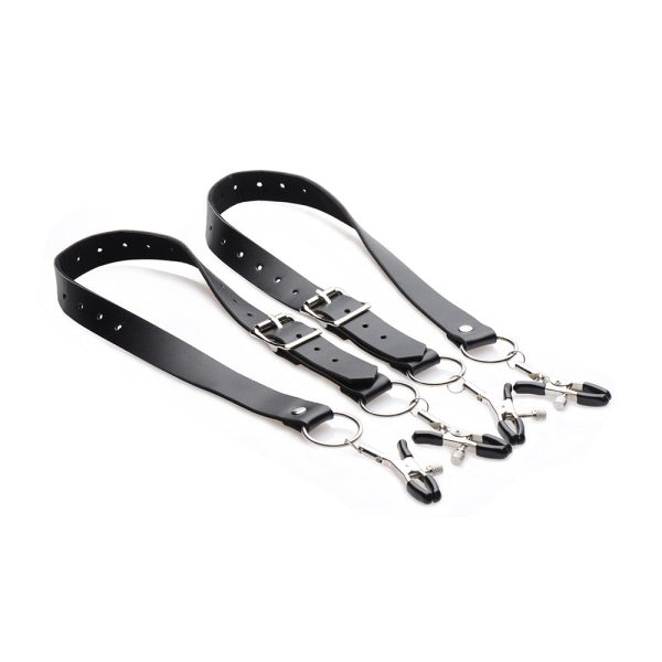 Master Series Spread Labia Spreader Straps With Clamps - Image 3