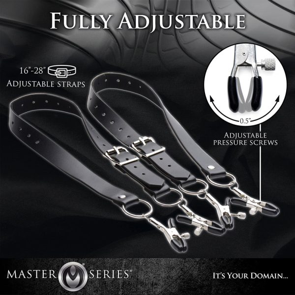 Master Series Spread Labia Spreader Straps With Clamps - Image 8