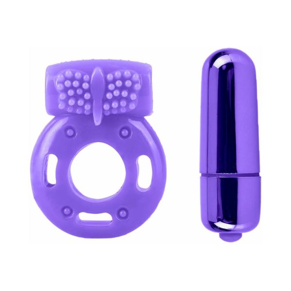 Neon 3-Piece Silicone Vibrating Couples Kit Purple - Image 2