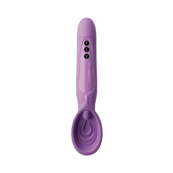 Fantasy For Her Vibrating Roto Suck-Her Silicone Vulva Pump Purple - Image 3