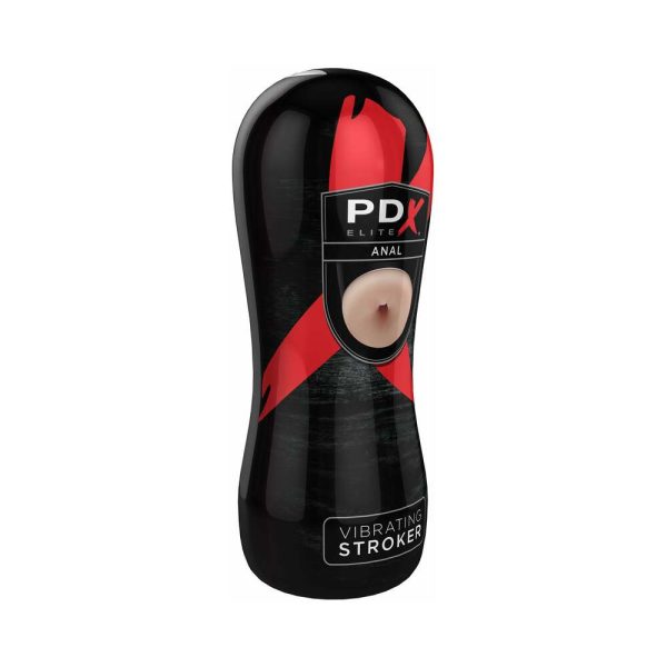 PDX Elite Vibrating Stroker Anal Beige/Black - Image 3