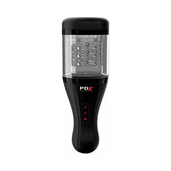 PDX Elite Talk Dirty Rotobator Rechargeable Rotating Masturbator Clear/Black - Image 3