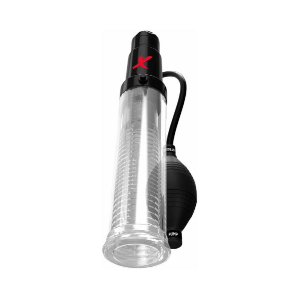 PDX Elite Suck-N-Pump Vibrating Penis Pump & Stroker Clear - Image 2