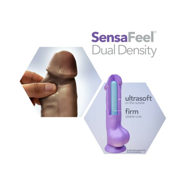 Au Naturel Big Boy 10 in. Posable Dual Density Dildo with Balls Brown - Image 8