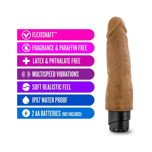 Dr. Skin Cock Vibe 14 Realistic 8 in. Vibrating Dildo Tan - Image 4