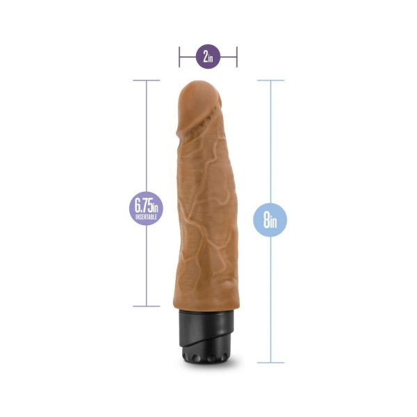 Dr. Skin Cock Vibe 14 Realistic 8 in. Vibrating Dildo Tan - Image 5