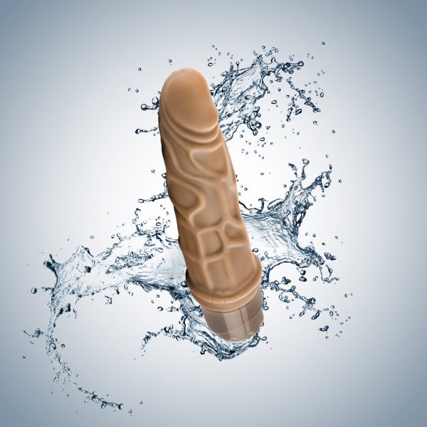 Dr. Skin Cock Vibe 3 Realistic 7.25 in. Vibrating Dildo Tan - Image 7