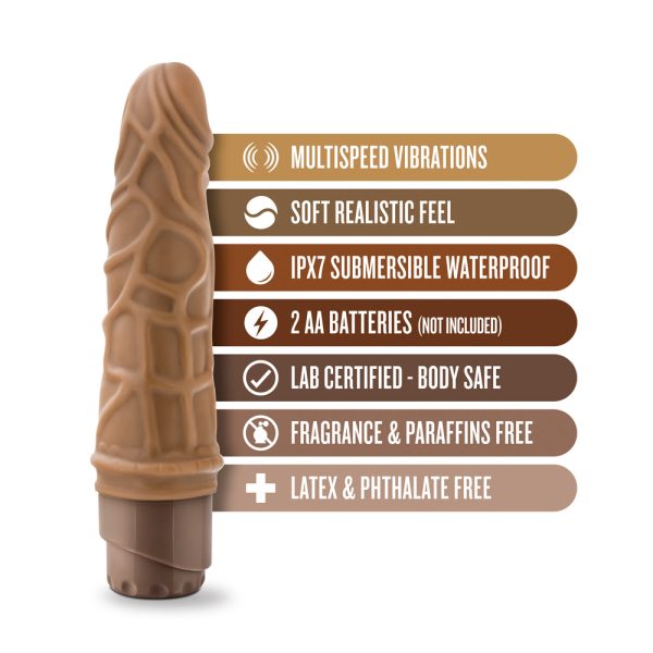 Dr. Skin Cock Vibe 3 Realistic 7.25 in. Vibrating Dildo Tan - Image 9