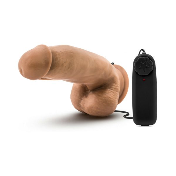 Loverboy MMA Fighter Remote-Controlled 7 in. Vibrating Dildo with Balls Tan - Image 4