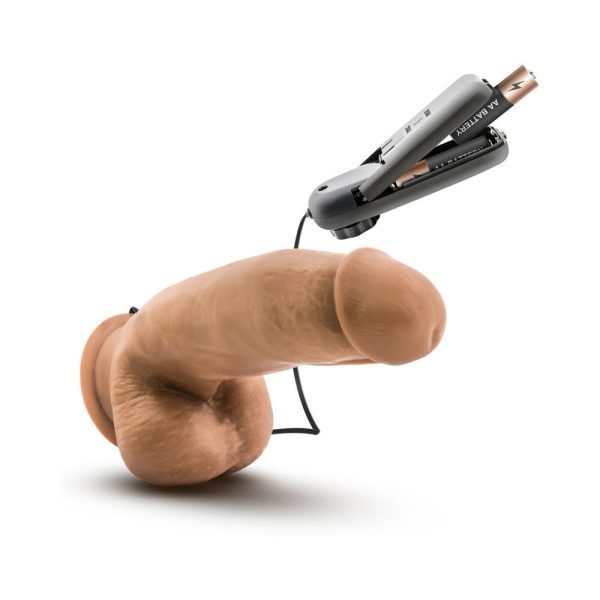 Loverboy MMA Fighter Remote-Controlled 7 in. Vibrating Dildo with Balls Tan - Image 7