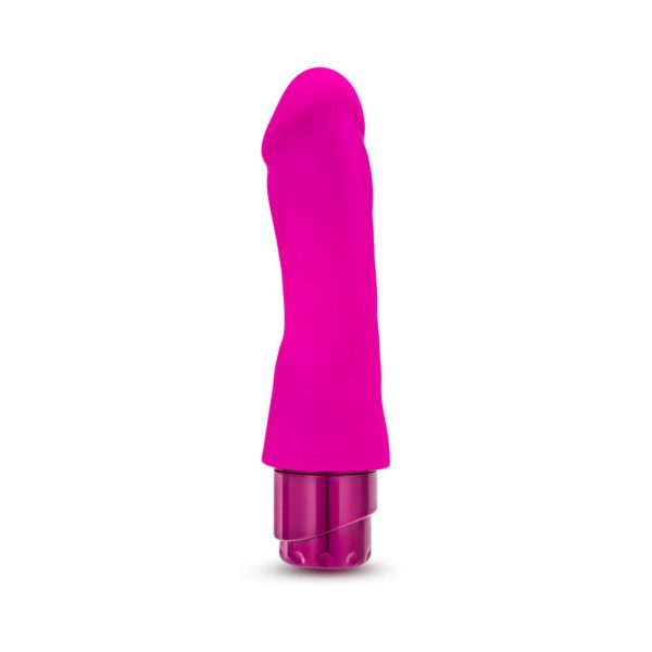 Luxe Marco 7.75 in. Silicone Vibrating Dildo Pink - Image 2