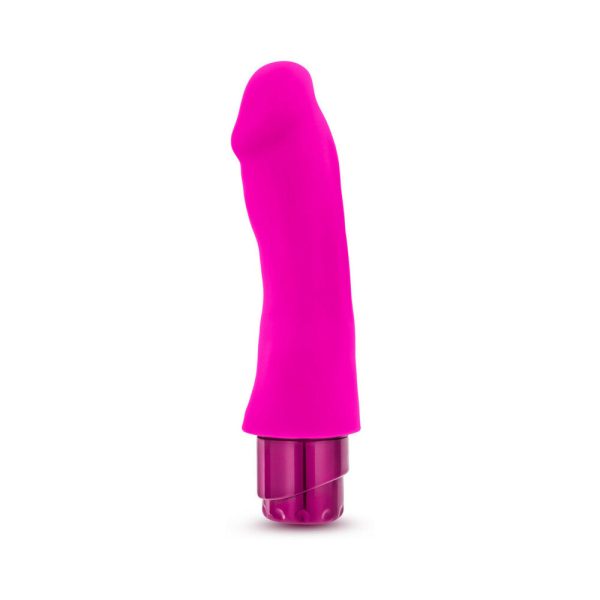 Luxe Marco 7.75 in. Silicone Vibrating Dildo Pink - Image 3