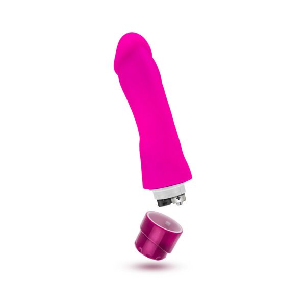 Luxe Marco 7.75 in. Silicone Vibrating Dildo Pink - Image 7