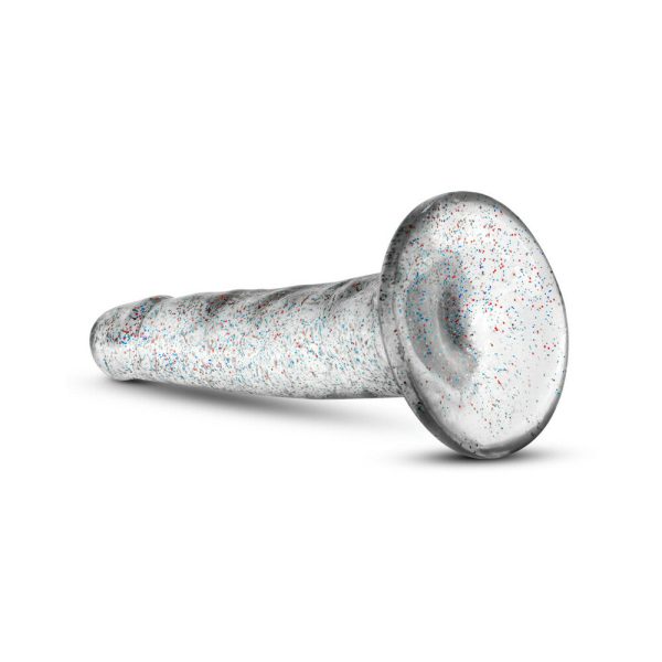 Naturally Yours 5.5 in. Glitter Dong Realistic Dildo Sparkling Clear - Image 5