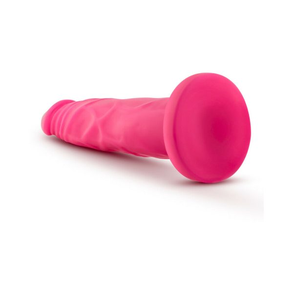 Neo 7.5 in. Dual Density Dildo Neon Pink - Image 5