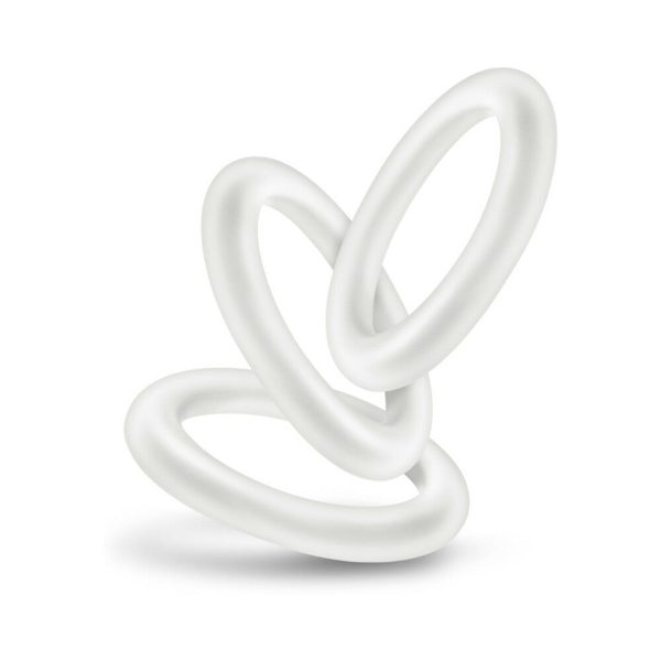 Performance VS2 Pure Premium Silicone Cockrings 3-Pack Small White - Image 4