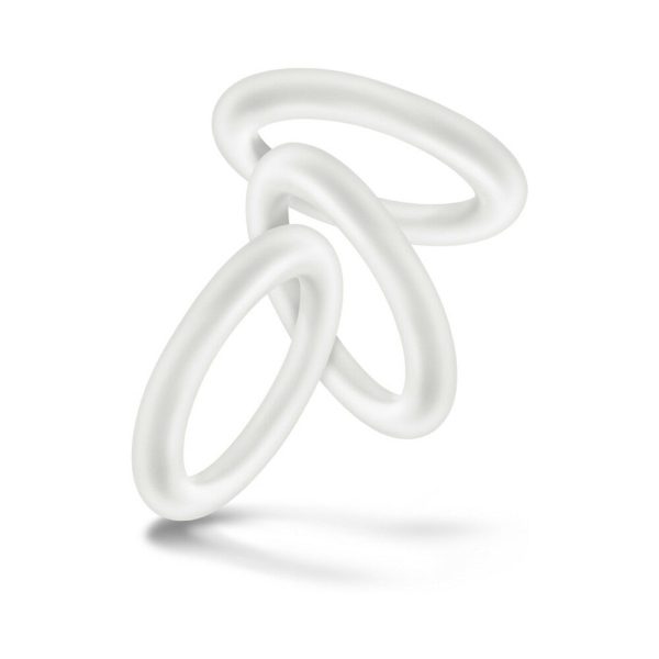 Performance VS2 Pure Premium Silicone Cockrings 3-Pack Small White - Image 5