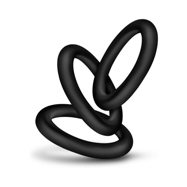 Performance VS2 Pure Premium Silicone Cockrings 3-Pack Small Black - Image 5