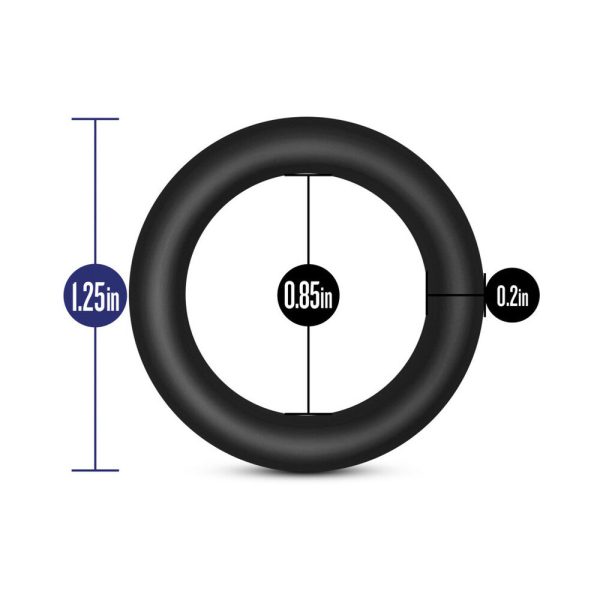 Performance VS2 Pure Premium Silicone Cockrings 3-Pack Small Black - Image 8