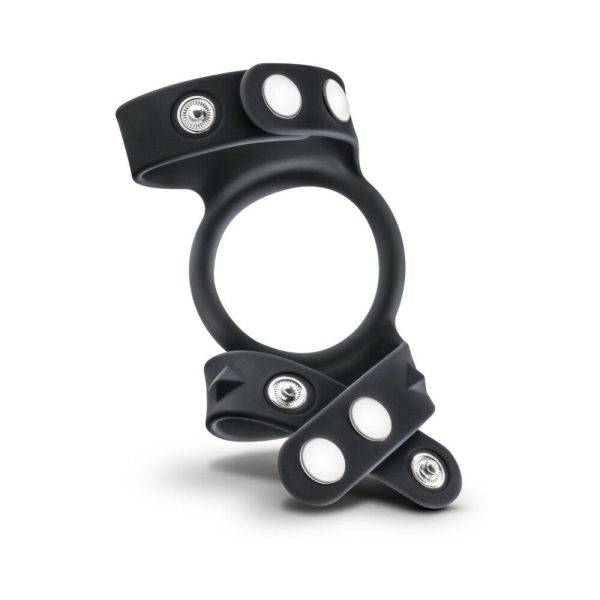 Performance VS8 Silicone Double Cock & Ball Strap Black - Image 3