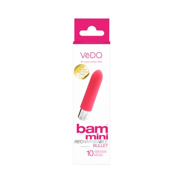 VeDO Bam Mini Rechargeable Bullet Vibe - Foxy Pink - Image 4