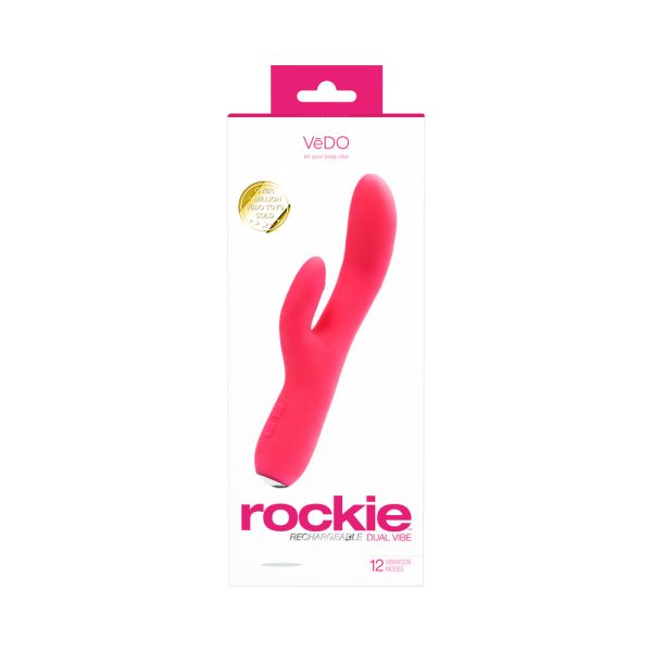 VeDO Rockie Rechargeable Dual Vibe - Foxy Pink - Image 5