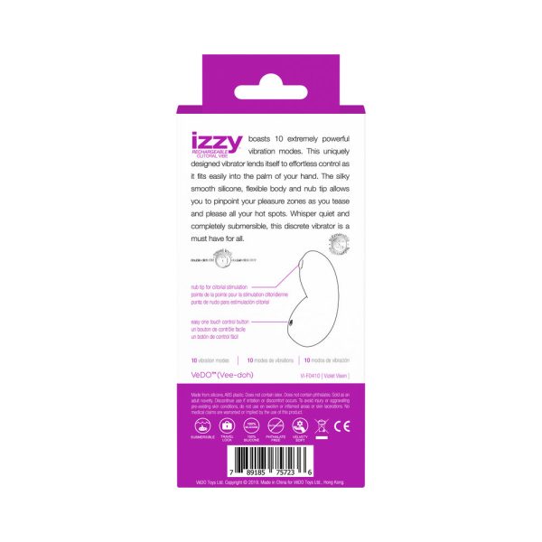 VeDO Izzy Rechargeable Clitoral Vibe - Violet Vixen - Image 8