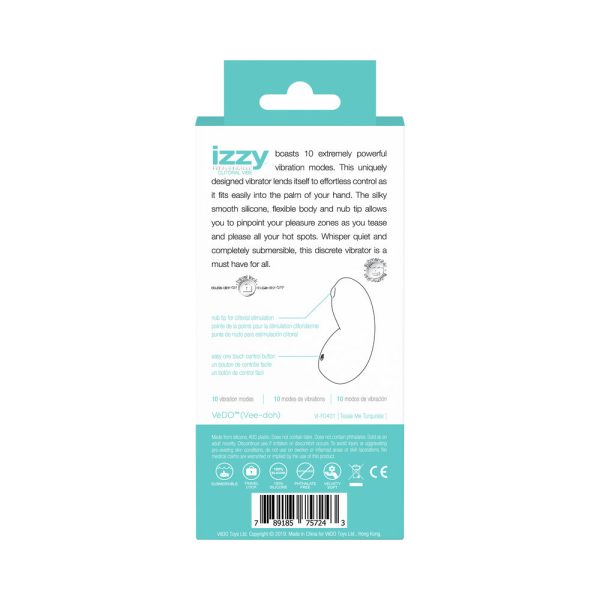VeDO Izzy Rechargeable Clitoral Vibe - Tease Me Turquoise - Image 8