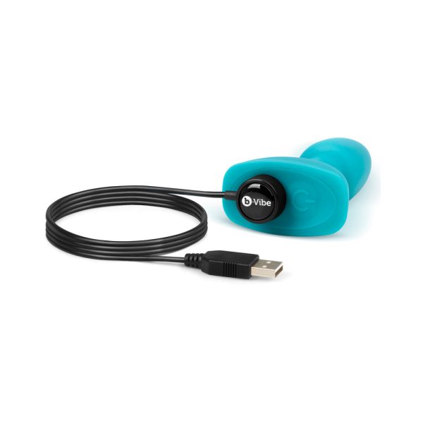 b-Vibe Rimming Petite Rotating and Vibrating Remote Control Plug Teal - Image 6