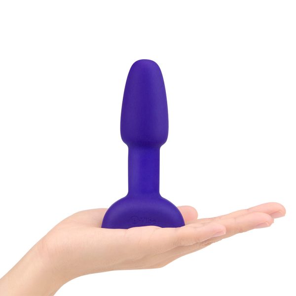 b-Vibe Rimming Petite Rotating and Vibrating Remote Control Plug Purple - Image 5