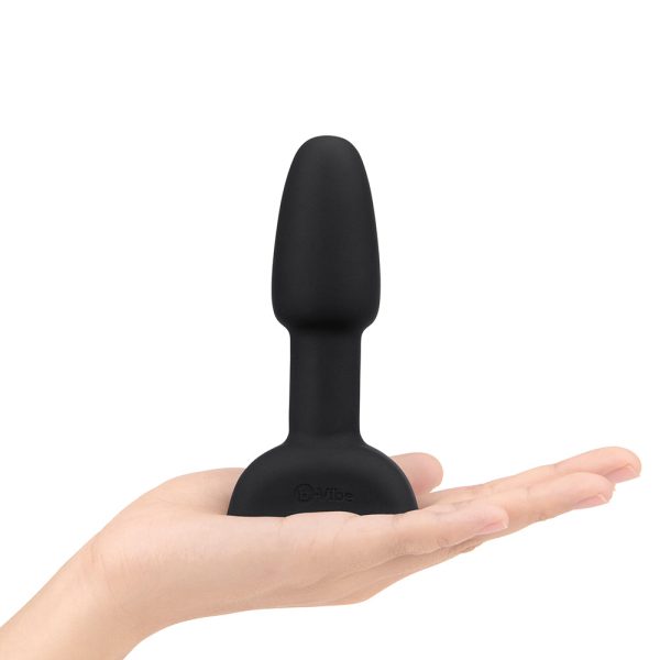 b-Vibe Rimming Petite Rotating and Vibrating Remote Control Plug Black - Image 5