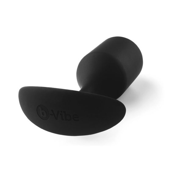 b-Vibe Snug Plug 4 Weighted Silicone Anal Plug Black - Image 5