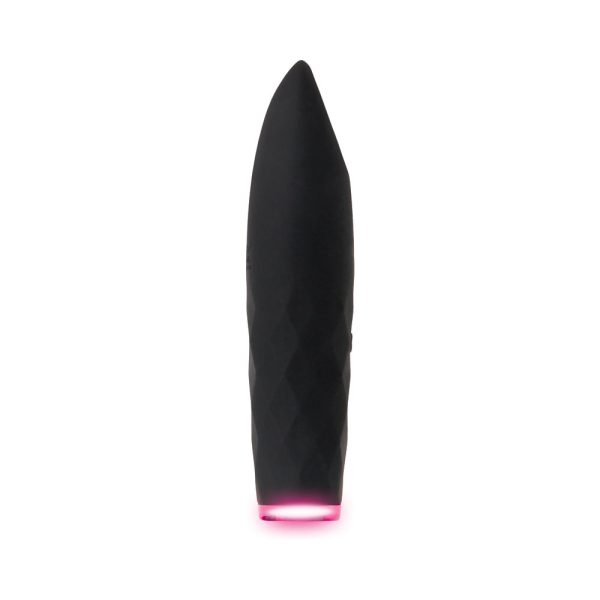 Evolved On The Spot Light-Up Rechargeable Silicone Bullet Vibrator Black - Image 2