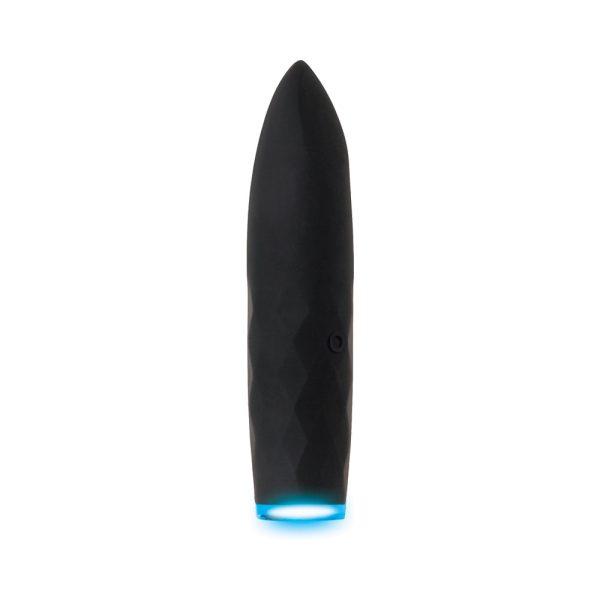 Evolved On The Spot Light-Up Rechargeable Silicone Bullet Vibrator Black - Image 4