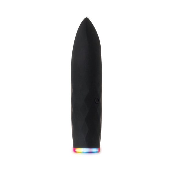 Evolved On The Spot Light-Up Rechargeable Silicone Bullet Vibrator Black - Image 8