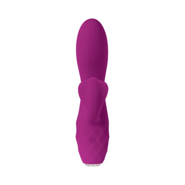 Evolved Glimmer Light-Up Rechargeable Silicone Dual Stimulator Purple - Image 6