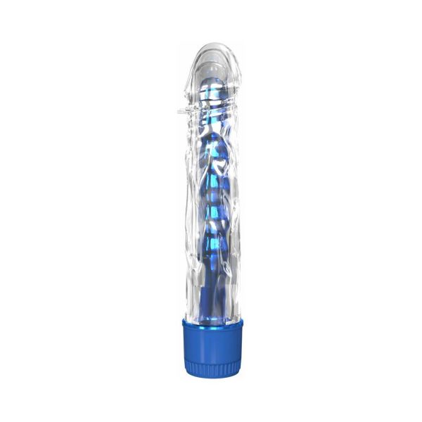 Classix Mr. Twister 6.5 in. Vibrator and Sleeve Set Blue - Image 2