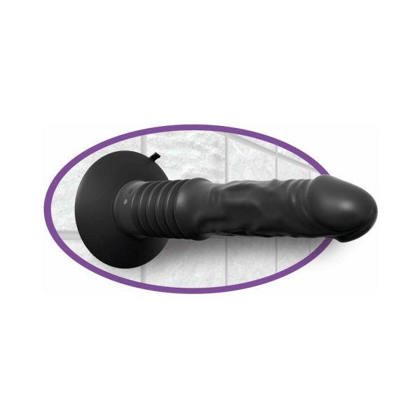 Anal Fantasy Elite Vibrating Ass Fucker 12 in. Thrusting Dildo With Suction Cup Black - Image 4
