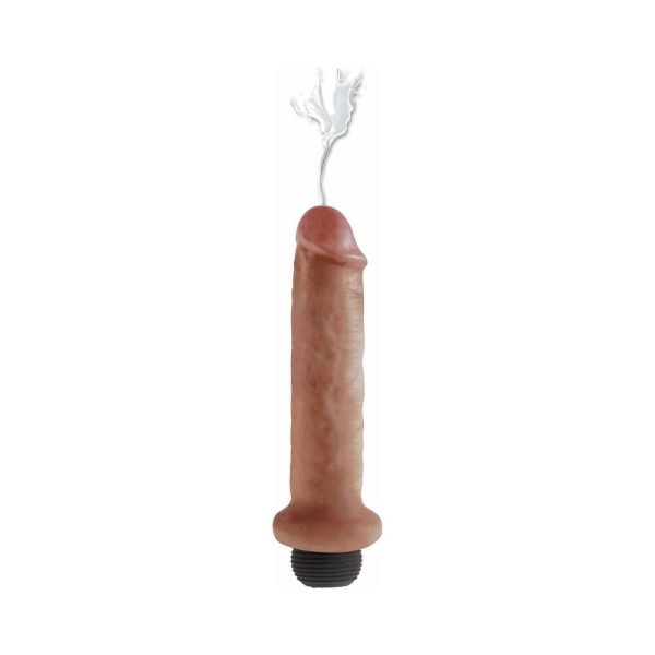 King Cock 7 in. Squirting Cock Realistic Dildo Tan - Image 3