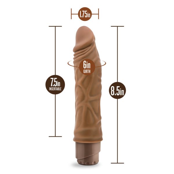 Dr. Skin Cock Vibe 10 Realistic 8.5 in. Vibrating Dildo Tan - Image 8