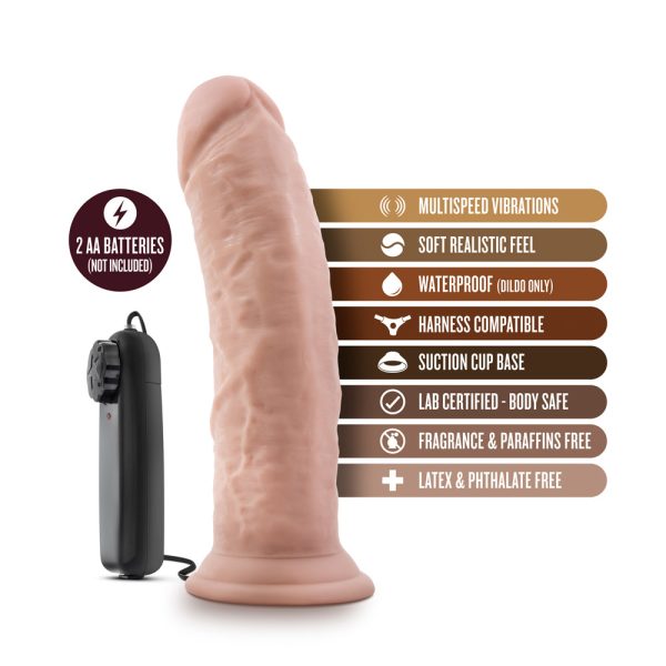 Dr. Skin Dr. Joe Realistic 8 in. Vibrating Dildo Beige - Image 8