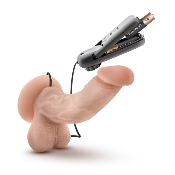 Dr. Skin Dr. Ken Realistic 6.5 in. Vibrating Dildo with Balls Beige - Image 6
