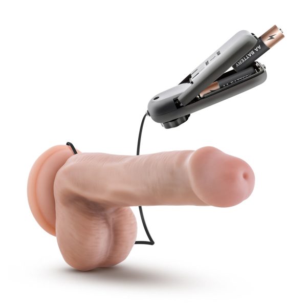 Dr. Skin Dr. Rob 6.5 in. Vibrating Dildo with Balls Beige - Image 6