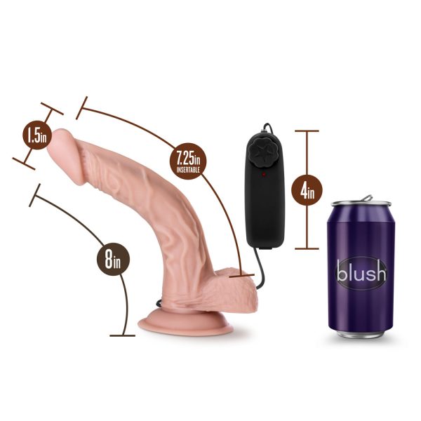 Dr. Skin Dr. Sean Realistic 8 in. Vibrating Dildo with Balls Beige - Image 5
