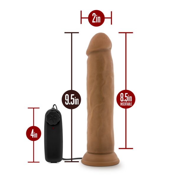 Dr. Skin Dr. Throb Realistic 9.5 in. Vibrating Dildo Tan - Image 5