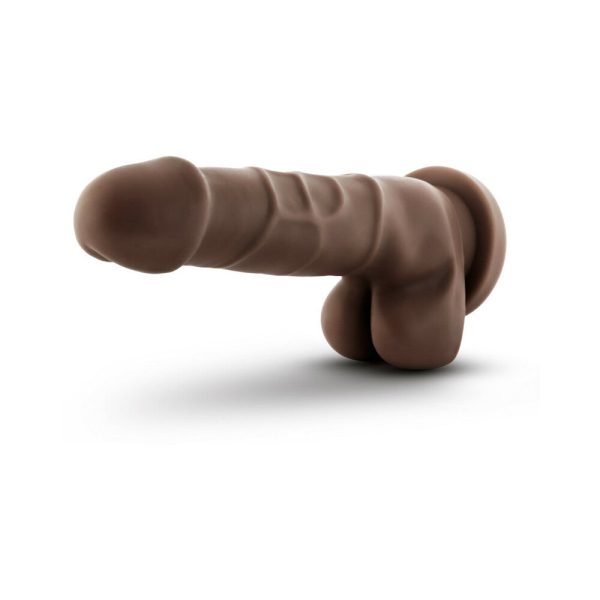Dr. Skin Basic 7 Realistic 7.75 in. Dildo with Balls Brown - Image 4