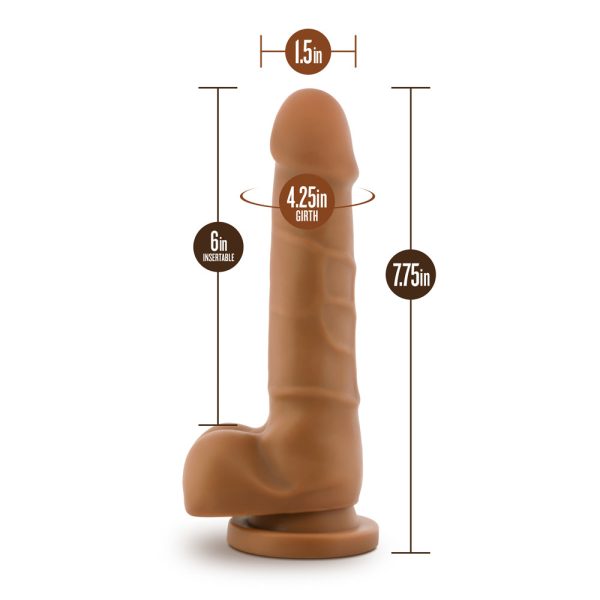 Dr. Skin Basic 7 Realistic 7.75 in. Dildo with Balls Tan - Image 7