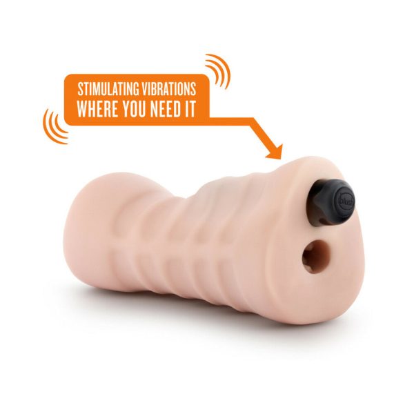 M for Men Ashley Vagina Stroker with Bullet Vibrator Beige - Image 4