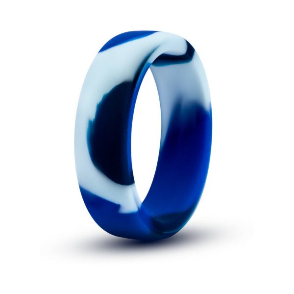 Performance Silicone Camo Cock Ring Blue Camouflage - Image 3